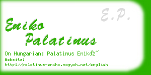 eniko palatinus business card